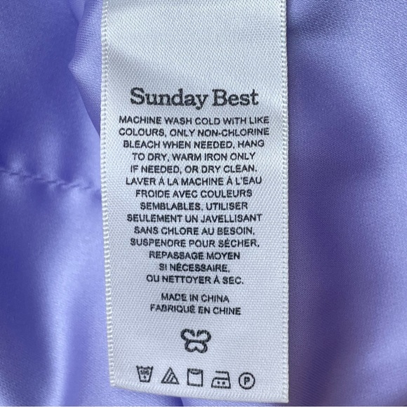 Aritzia Sunday Best Shimmer Mini Dress Lavender 6 NWT - Picture 12 of 15